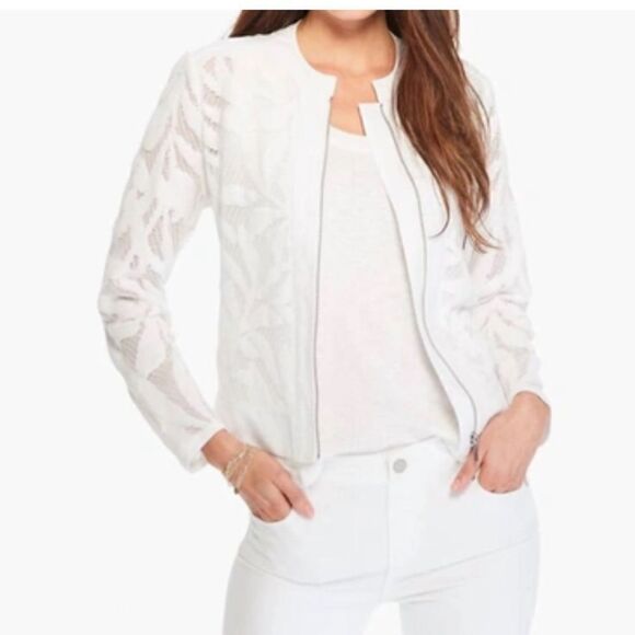 NIC+ZOE Palm Springs Jacket White Size Medium - Picture 1 of 9